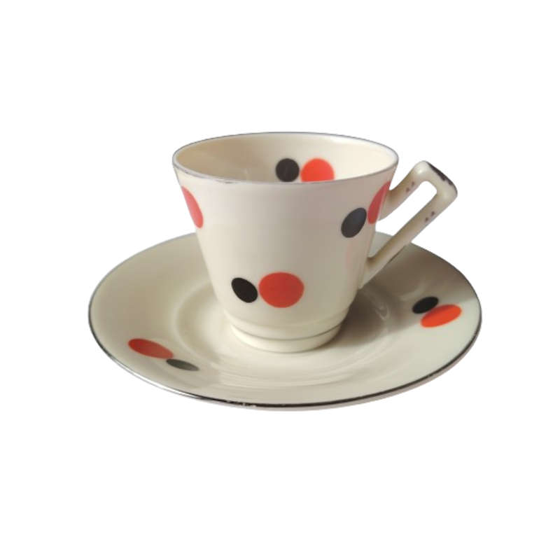 Rare vintage 1930's Czech Victoria Porcelain Art Deco Tea set