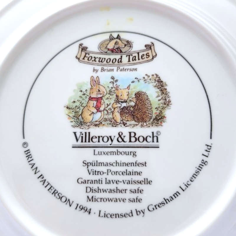 Villeroy & Boch Rabbits Picnic 1994 Salad Plate Foxwood Tales