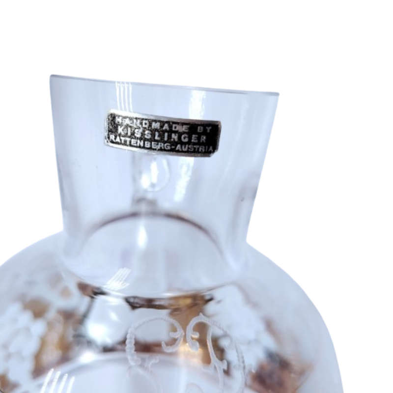 Kisslinger Kristall glass etched glass wine aerator decanter