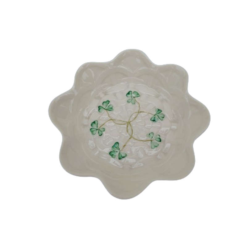 Belleek 2130 Shamrock Dish Millenium 2000