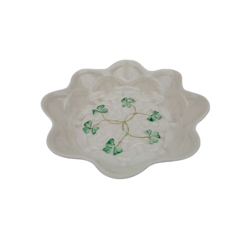 Belleek 2130 Shamrock Dish Millenium 2000