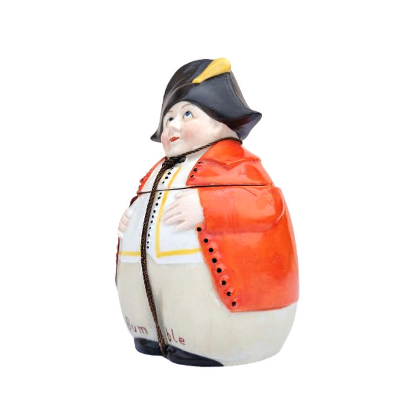 Vintage German Porcelain Bath Salt Jar Dickens Character Bumble