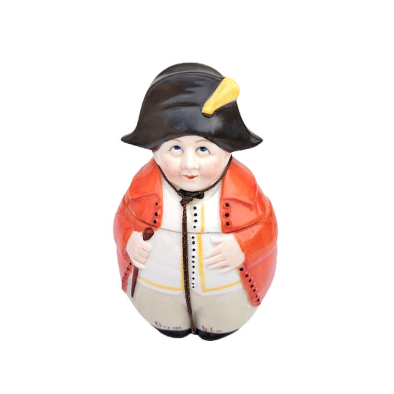 Vintage German Porcelain Bath Salt Jar Dickens Character Bumble