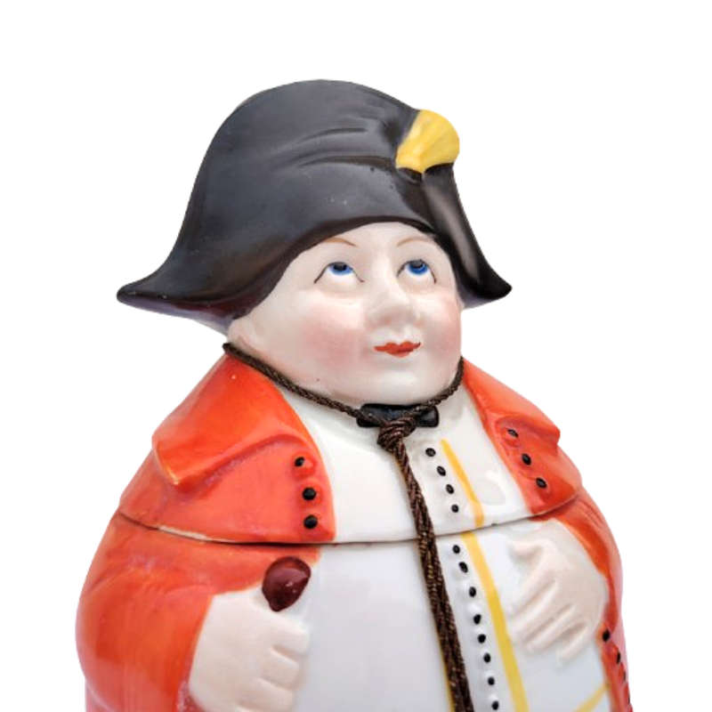 Vintage German Porcelain Bath Salt Jar Dickens Character Bumble