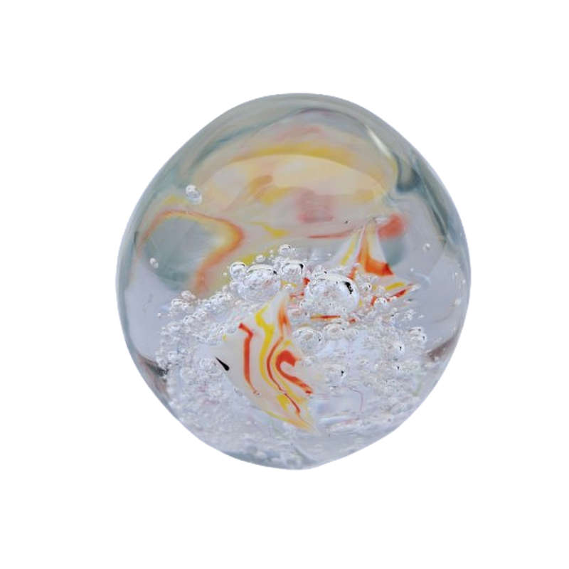Stunning Murano Glass Paperweight yellow and red fish