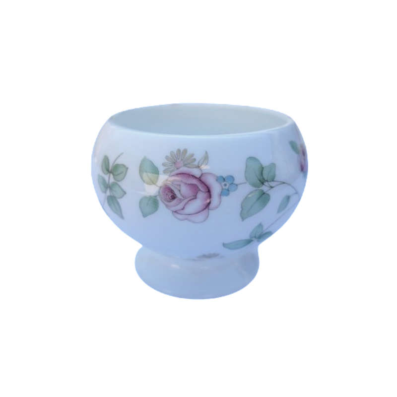 Wedgwood Bone China White with Pink Roses Bowl