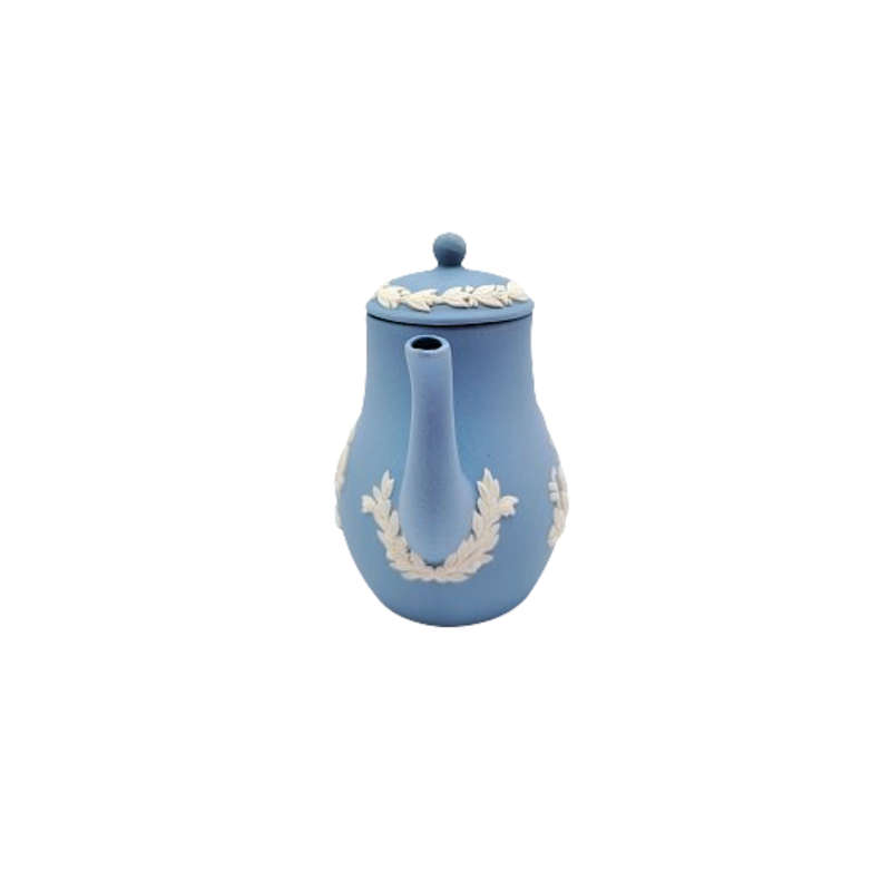 Vintage Wedgwood Blue Jasper Miniature Coffee Pot