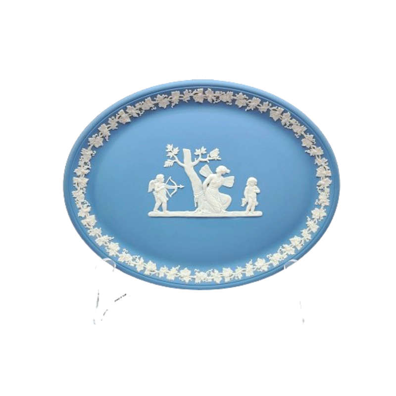 Wedgwood Jasper Blue Wedgwood Oval Plaque