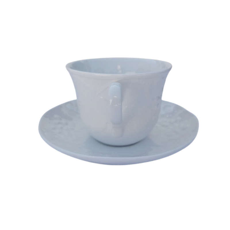 Wedgwood White Bone China Strawberry & Vine Teacup & Saucer