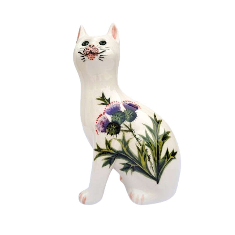 Wemyss Ware Griselda Hill Porcelain Thistle Cat Figurine