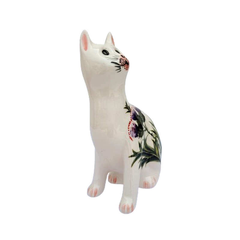 Wemyss Ware Griselda Hill Porcelain Thistle Cat Figurine