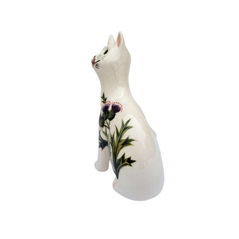 Wemyss Ware Griselda Hill Porcelain Thistle Cat Figurine