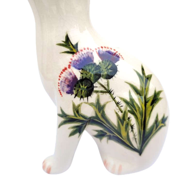 Wemyss Ware Griselda Hill Porcelain Thistle Cat Figurine