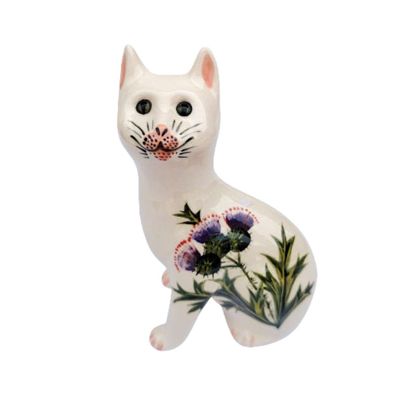Wemyss Ware Griselda Hill Porcelain Thistle Cat Figurine