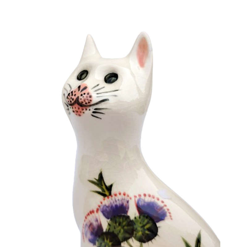Wemyss Ware Griselda Hill Porcelain Thistle Cat Figurine