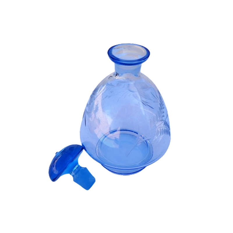Beautiful delicate blue glass decanter with Stopper