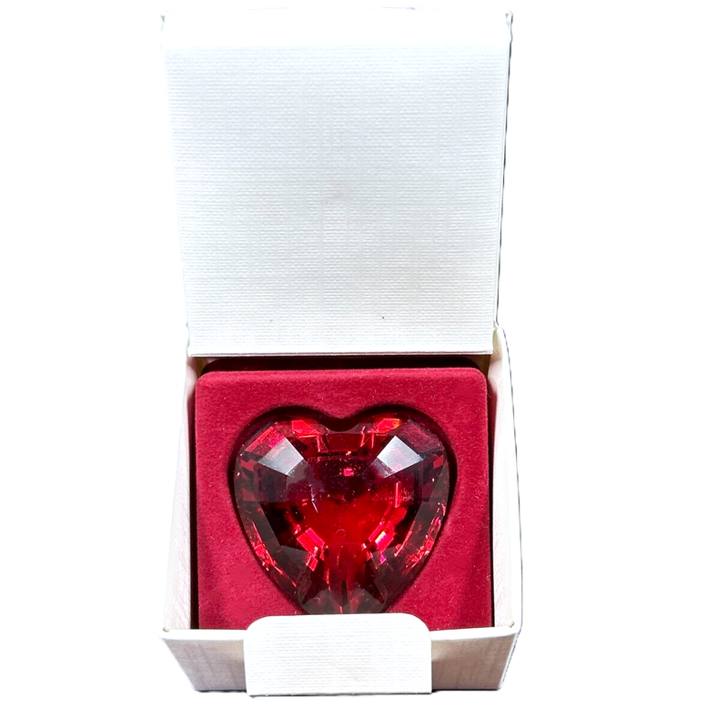 Swarovski Silver Crystal Retired  Red Heart