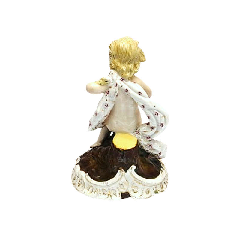 Capodimonte style naked cherub Putti porcelain figurine
