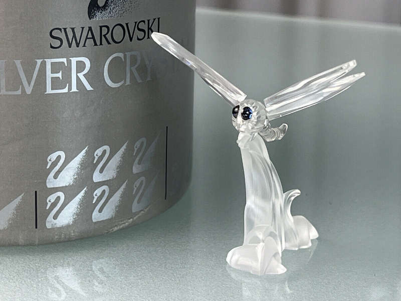Swarovski Crystal Dragonfly with Frosted Base Secret Garden Collection