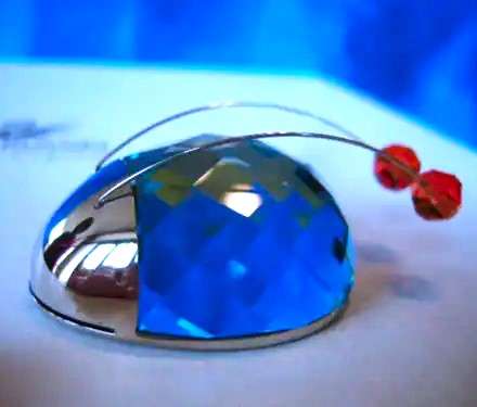 Swarovski crystal Card holder is called Data Bug My Little Helpers
