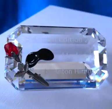 Swarovski Crystal SCS Masquerade Harlequin Plaque 2001