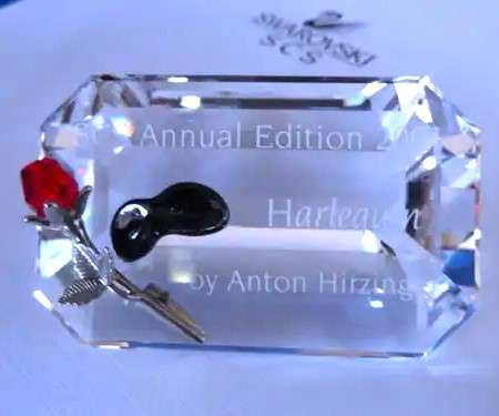 Swarovski Crystal SCS Masquerade Harlequin Plaque 2001