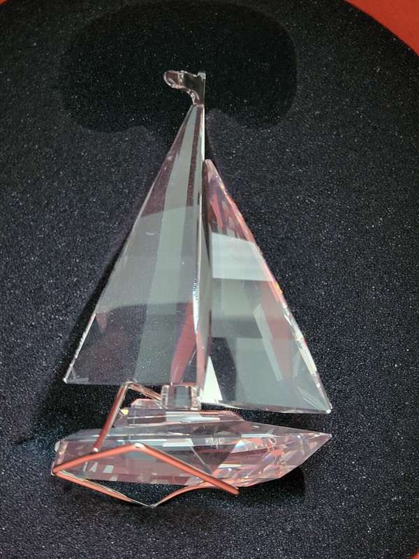 Swarovski Crystal Sailboat Part of the "When We Were Young"