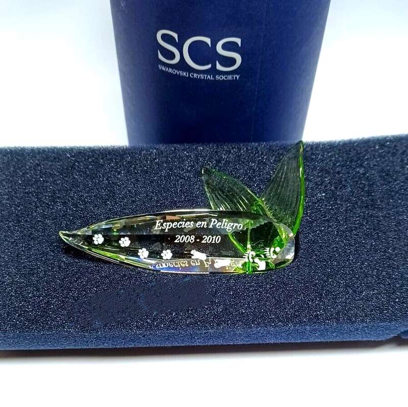 Swarovski Silver Crystal Endangered Wildlife Title Plaque 2008-2010