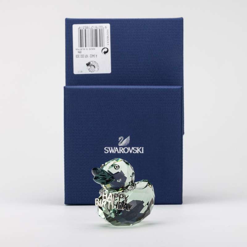 Swarovski Crystal Lovlot Happy Birthday Duck