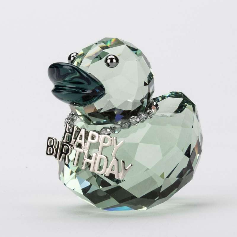 Swarovski Crystal Lovlot Happy Birthday Duck