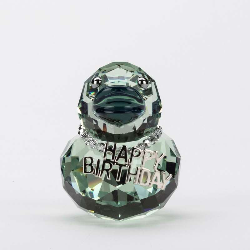 Swarovski Crystal Lovlot Happy Birthday Duck
