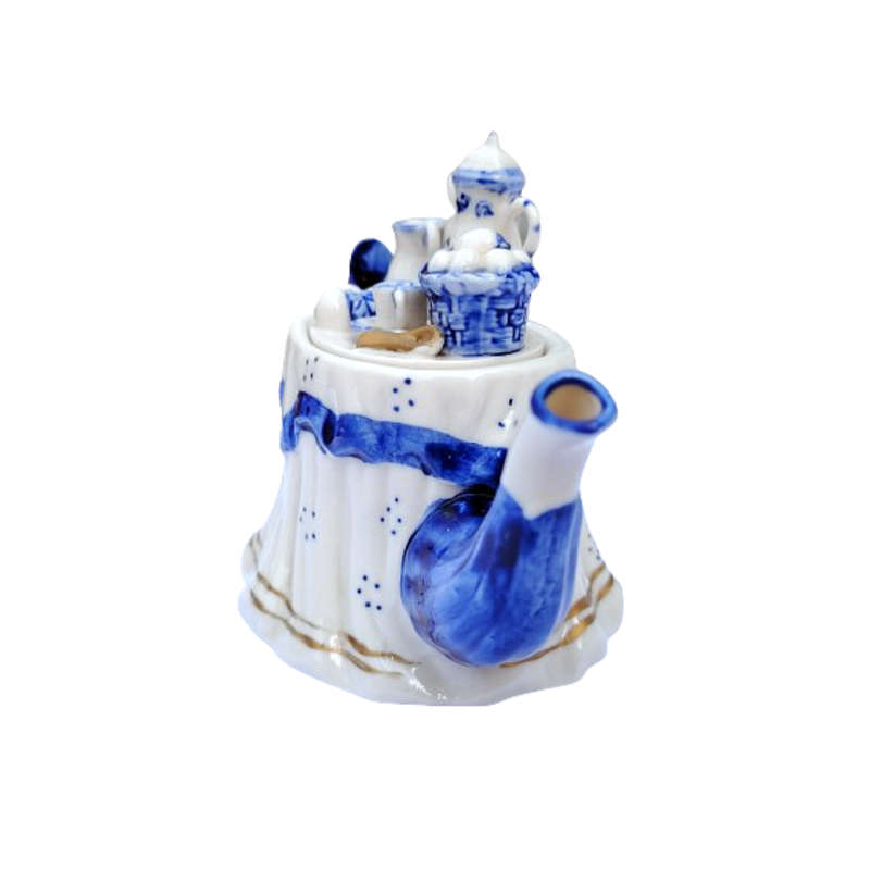 Cappadiamonte Italian porcelain Teapot with miniature Tea Set