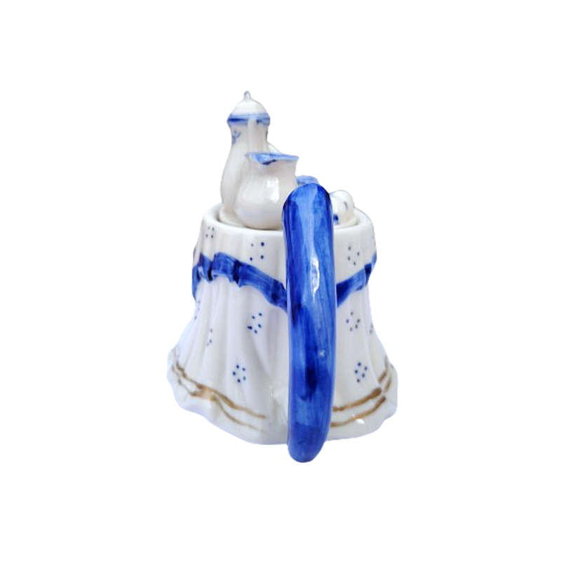 Cappadiamonte Italian porcelain Teapot with miniature Tea Set