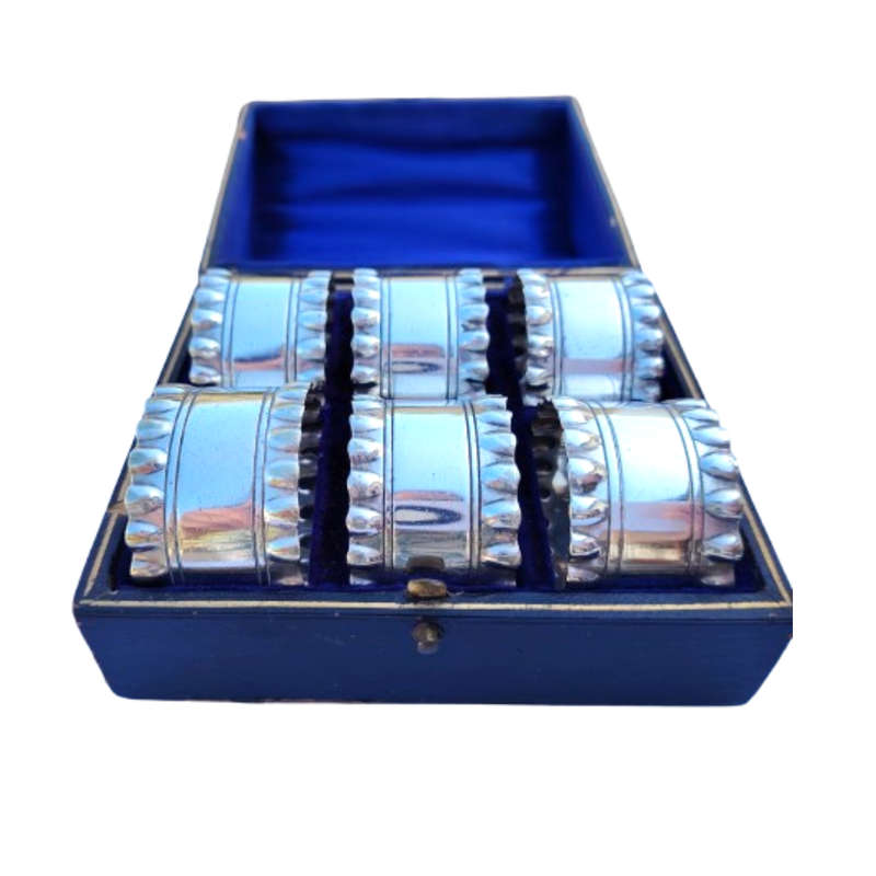 Vintage Silver Napkin Rings Boxed