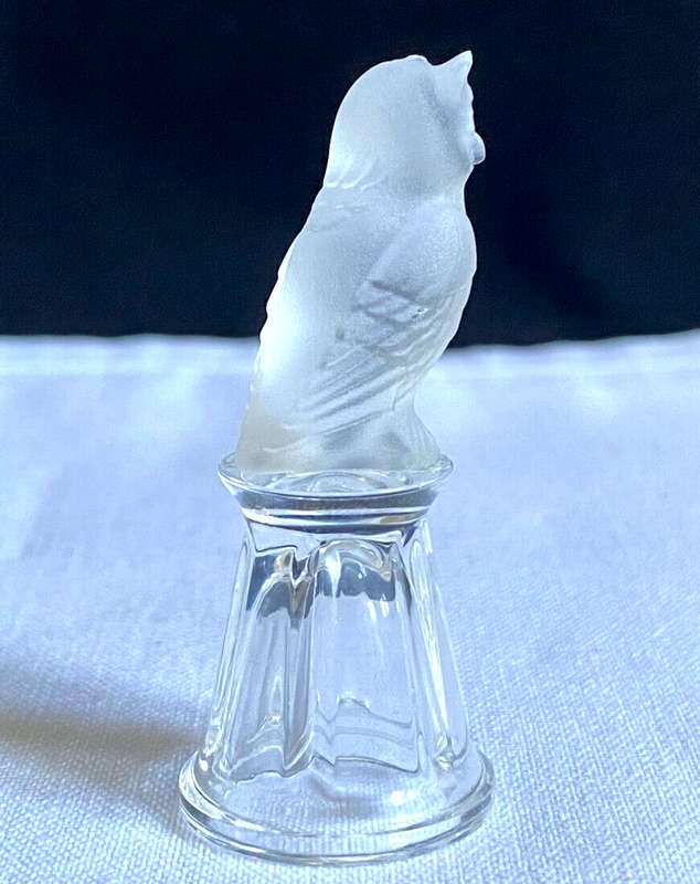 Swarovski Crystal Owl on a  Straight Sided Thimble