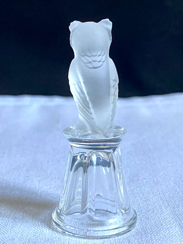 Swarovski Crystal Owl on a  Straight Sided Thimble