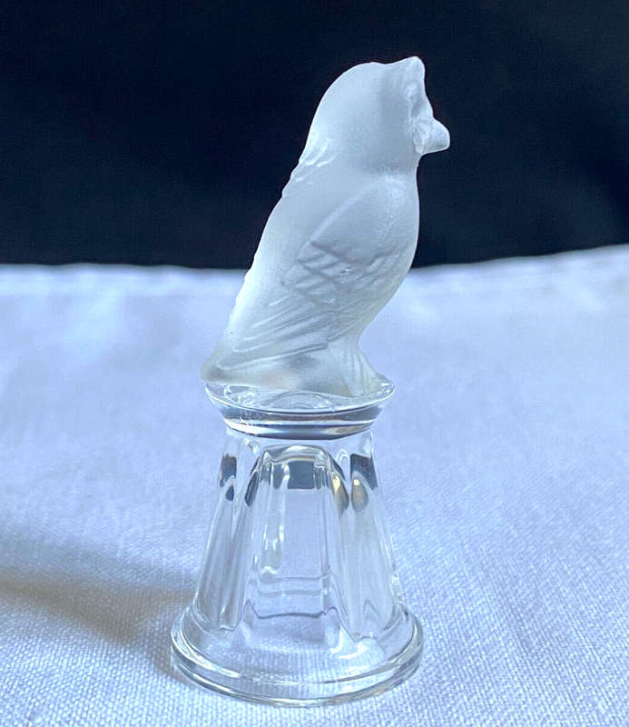 Swarovski Crystal Owl on a  Straight Sided Thimble