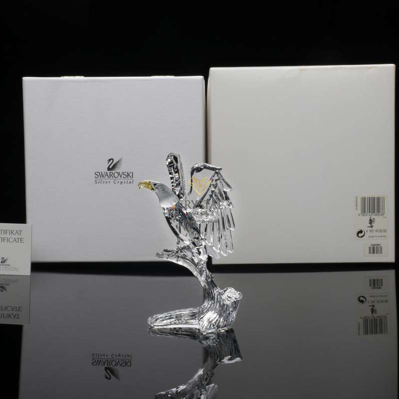 Retired Swarovski Crystal Bald Eagle 248003 Feathered Friends