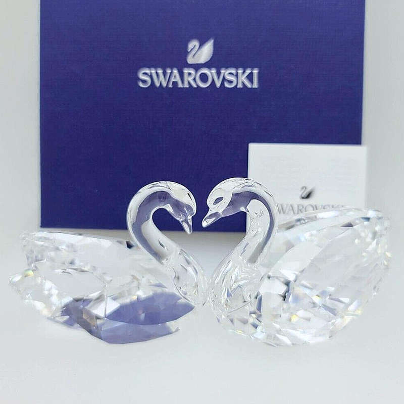 Swarovski Crystal "Feathered Beauties  Swan Couple"