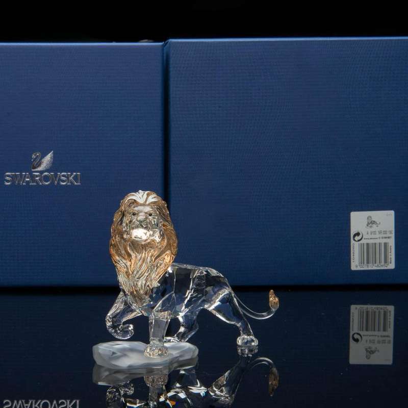 Swarovski Crystal Lion Rare Encounters Boxed