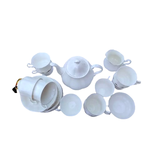 Paragon Elegant White and Gold Tea Set