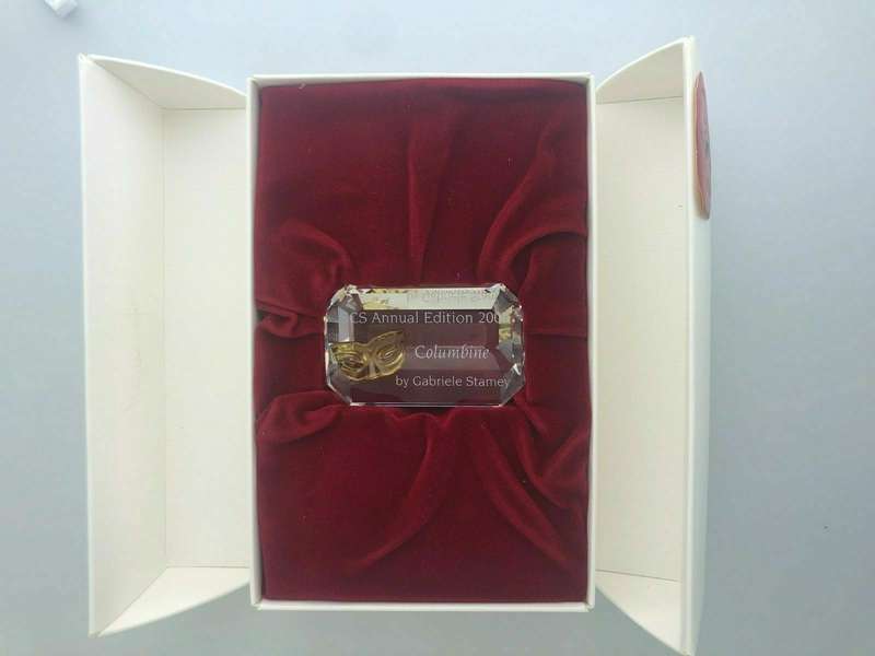 Swarovski Crystal Annual Edition Masquerade 2000 Columbine Plaque