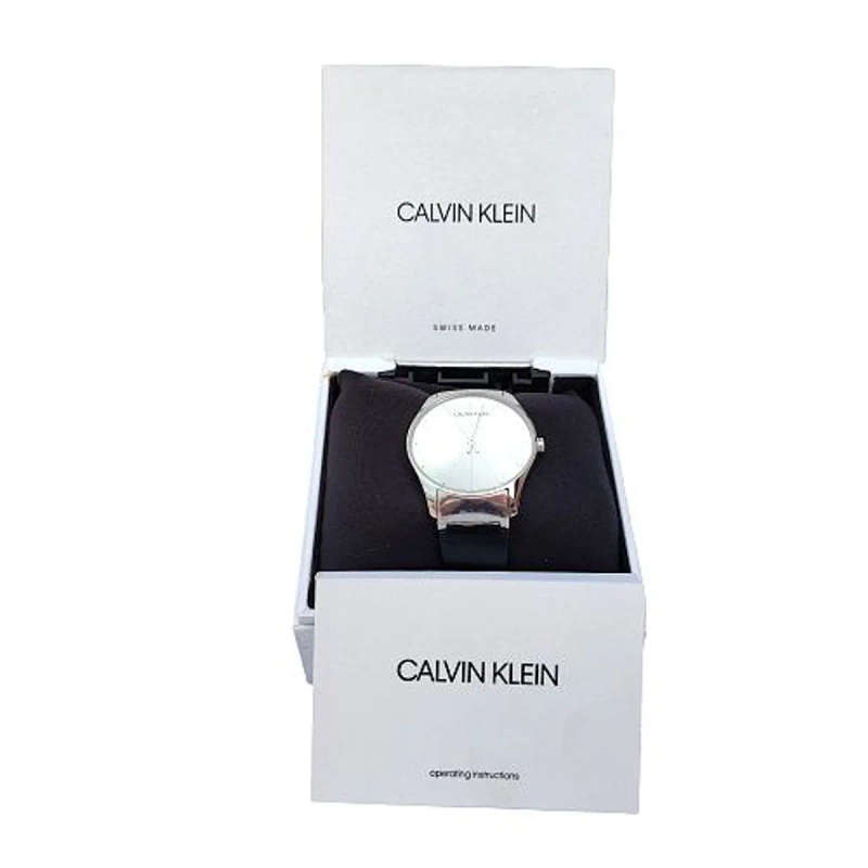 Calvin Klein Unisex Classic Watch 38MM Silver Leather K4D211C6
