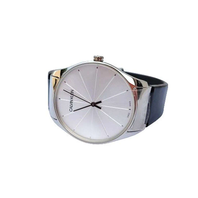 Calvin Klein Unisex Classic Watch 38MM Silver Leather K4D211C6
