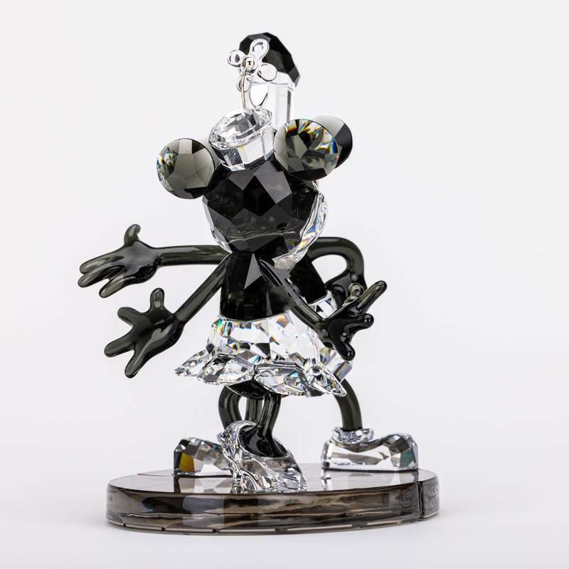 Swarovski Disney Steamboat Willie Mickey And Minnie Mouse Figurine