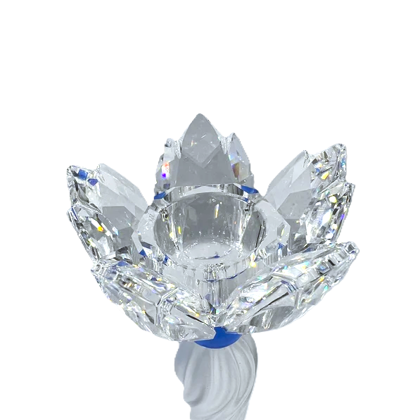 Swarovski Crystal 146 Blue Flower Tall Candleholder