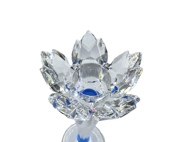 Swarovski Crystal 146 Blue Flower Tall Candleholder
