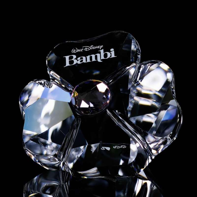 Swarovsk Crystal Bambi Title Plaque Disney Showcase