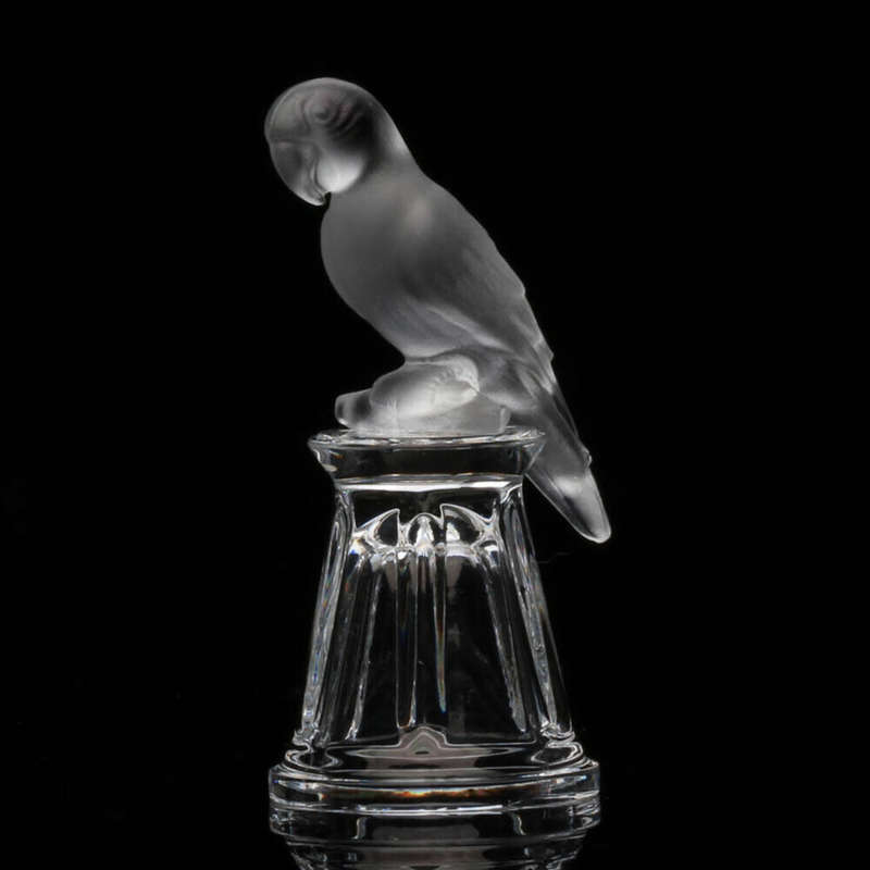 Swarovski Crystal Parrot on a Straight Sided Thimble