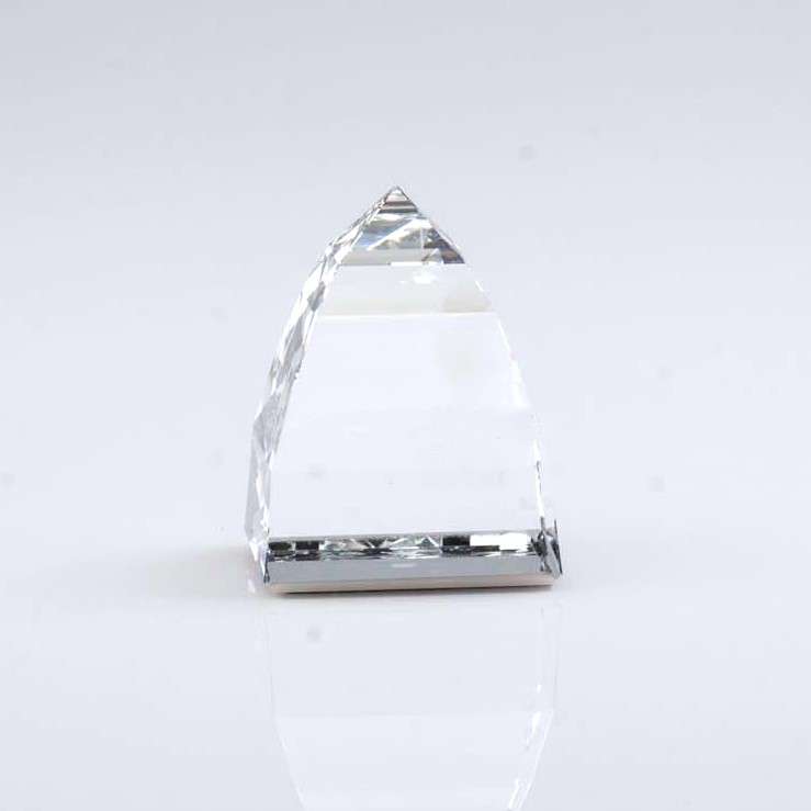 Swarovski Desk Paperweight Press Paper Small Pyramid Crystal
